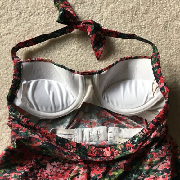 Lands' End 🏖Tankini Pushup Bra 🌊Swim Suit Beach beach👙☀️ Size 2 (XS) Halter - Picture 5 of 8